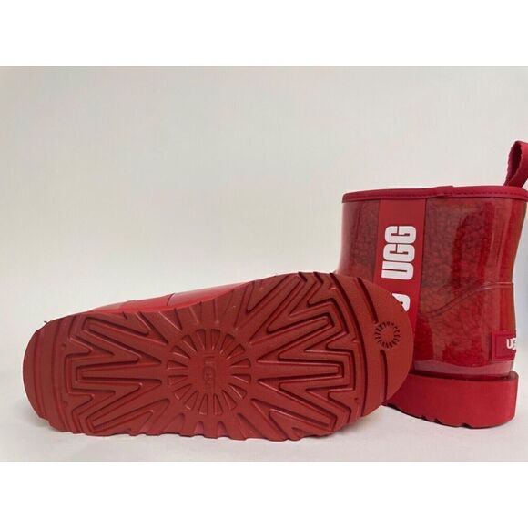 UGG Women's CLASSIC CLEAR MINI Boots Samba Red size 6 1113190-SBR f - Picture 2 of 5